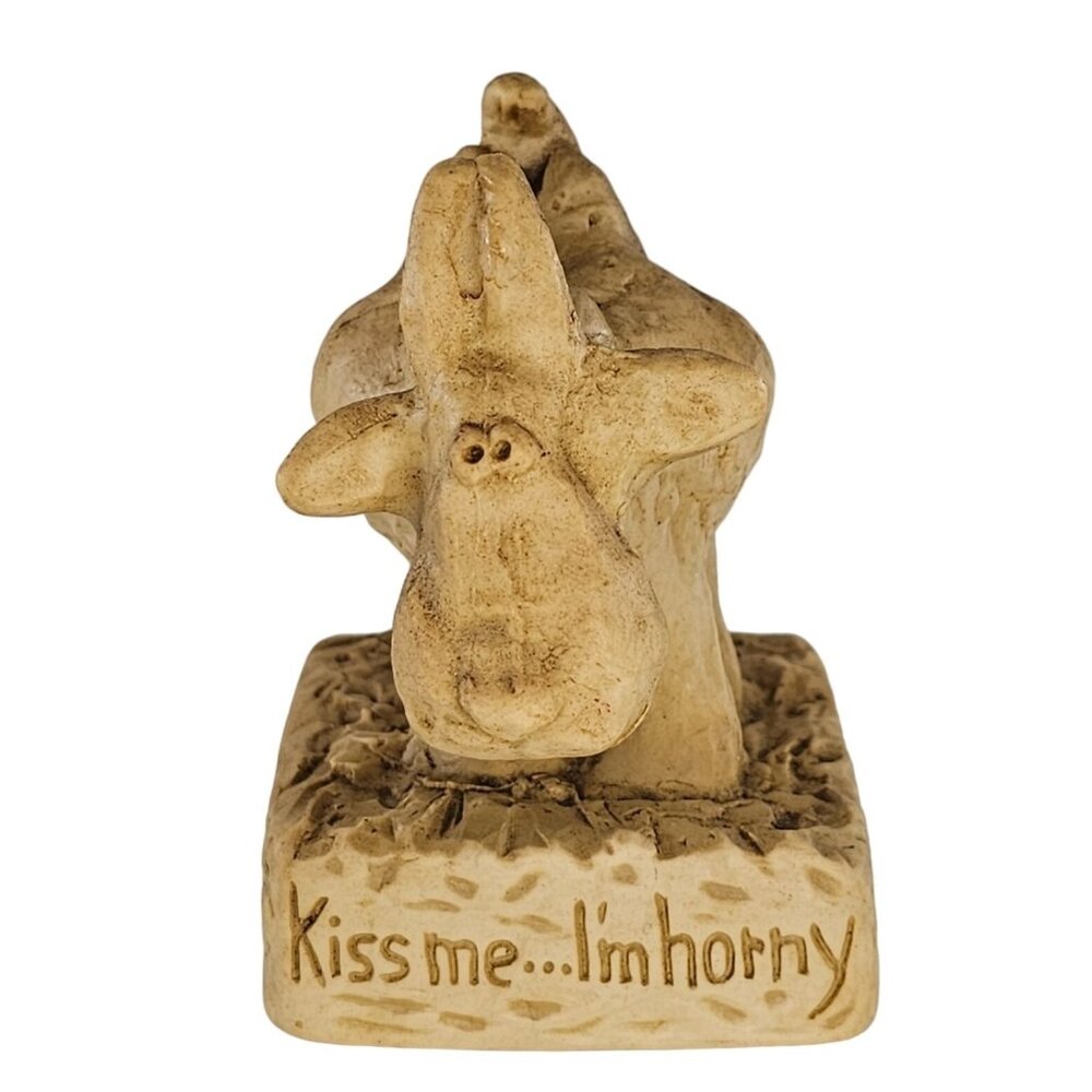 Vintage 1970s Gibson Greetings Kiss Me Naughty Goat Figurine Risque
